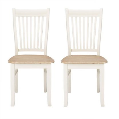 06d241df8922d91ce20afa8c0c23157708247f7714d77ce3777a5c7f734bca83.jpg An Image of Julian Dining Chair In Distressed Effect Wooden Seat in A Pair