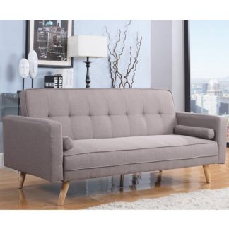 An Image of California Modern Fabric Sofa Bed Large In Grey