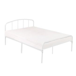 An Image of Milton Metal King Size Bed In White