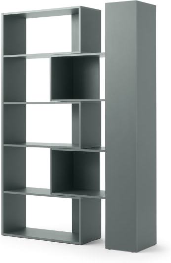 An Image of MADE Essentials Doyle Extending Shelving Unit, Grey Blue