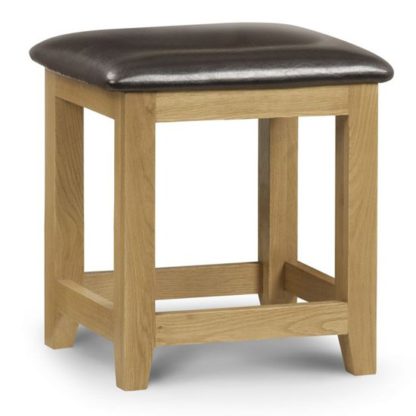 An Image of Marlborough Dressing Table Stool With Waxed Oak Legs