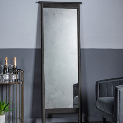 An Image of Wycombe Cheval Dressing Mirror In Black
