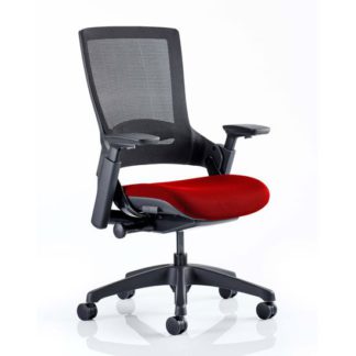 An Image of Molet Black Back Office Chair With Bergamot Cherry Seat
