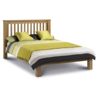 An Image of Amsterdam Wooden Low Foot End King Size Bed In Oak