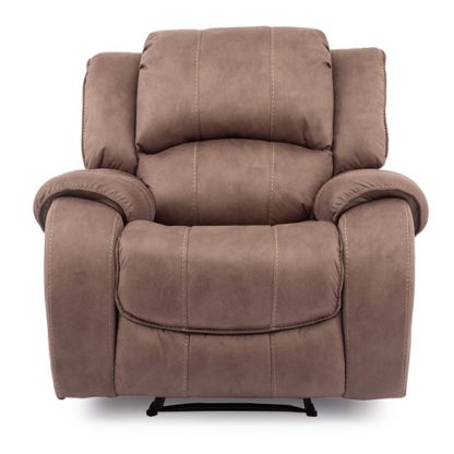 0d98e377c8dddc776d56163dc11ff44a1cd3784dd6f6dae42c6cede8cd2dc960.jpg An Image of Ryan Recliner Textured Fabric Arm Chair In Biscuit Finish