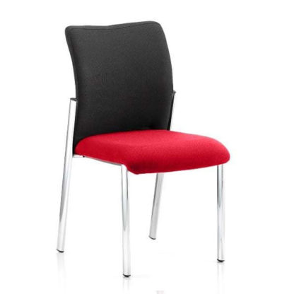 An Image of Academy Black Back Visitor Chair In Bergamot Cherry No Arms
