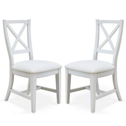 An Image of Krista Fabric Dining Chair In Grey Linen In A Pair