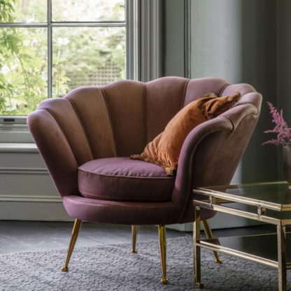 An Image of Rivello Lounge Armchair In Rose