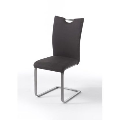 0f481636cb426bd21778d85bbf6a2f0bf51ae7d2d3443140b0b51085ef80e7e8.jpg An Image of Pavo Brown Antik Faux Leather Dining Chair With Handle Hole