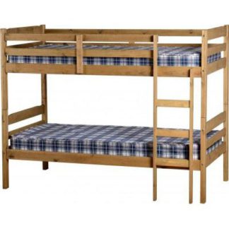 An Image of Amitola Bunk Bed in Natural Oak Wax