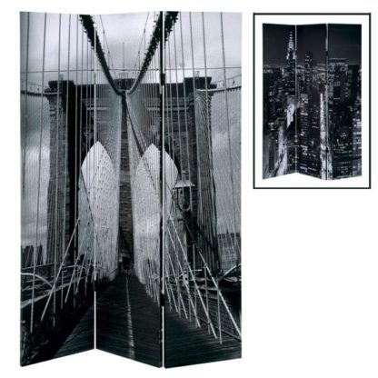 An Image of Brooklyn Bridge Foldable Room Divider In Canvas