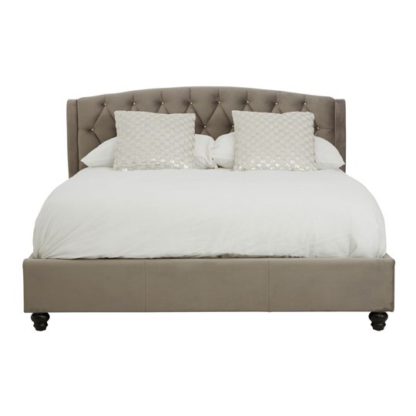 10243ea4d9f2ab1ee1d53f5c6d77dd8b39adc336f0ca6ff3d12ef217b42b5b53.jpg An Image of Flegetonte Fabric King Size Bed In Grey Velvet