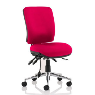 An Image of Chiro Medium Back Office Chair In Tabasco Red No Arms