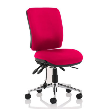 10bf441a1e0ae1c2e362bb7e6bdba032400550c3b06b9dc6ff97cf55e154a3e8.jpg An Image of Chiro Medium Back Office Chair In Tabasco Red No Arms