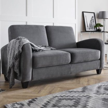 An Image of Vivo Chenille Fabric Fold Out Sofa Bed In Dusk Grey