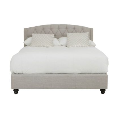 10f3bf74f7774ffe90dd8639deb1c3c1d7deb30f37d09656d3ee3806c63700d8.jpg An Image of Flegetonte Fabric Double Bed In Light Grey