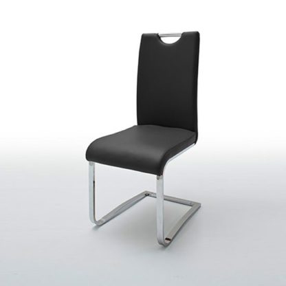 13ca1a714e1162cd48f223ccbe255165fe41ec260493ba0649055e0cb3ba004f.jpg An Image of Louis Metal Swinging Black Dining Chair