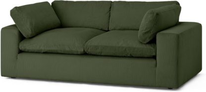 An Image of Samona 2.5 Seater Sofa, Sage Corduroy Velvet