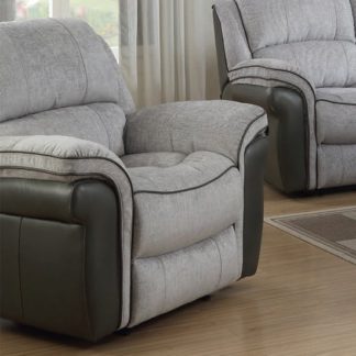 An Image of Lerna Fusion Lounge Chaise Armchair In Grey
