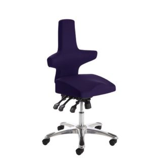 An Image of Stacy Home Office Chair In Purple With Chrome Base