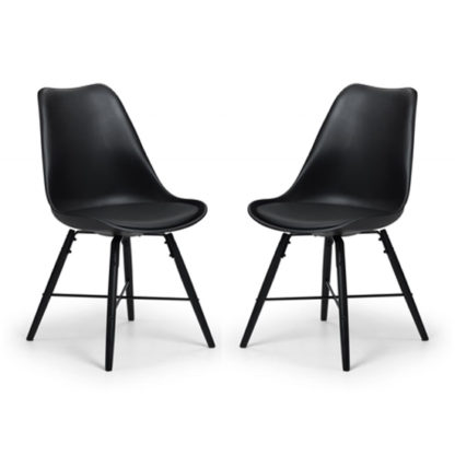 1728b02c92b71b54c57dac5bfd779447c9b1496e7eb9eab50cd86f035ec4dd67.jpg An Image of Kari Dining Chair In Pair With Black Seat And Black Legs