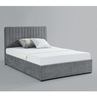 An Image of Livingstone Fabric Storage King Size Bed In Grey