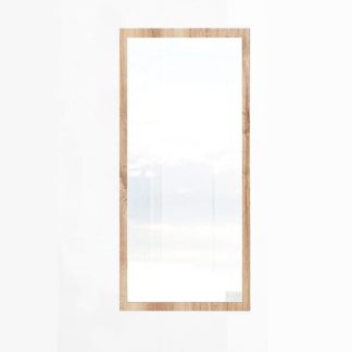 An Image of Mantova Wall Mirror In Planked Oak Effect Frame