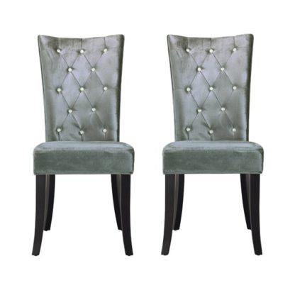 1873e416c0a5d844b319125a98a75728b07705b69159ece31cffee21424a02fd.jpg An Image of Belfast Dining Chair In Crushed Silver Velvet in A Pair