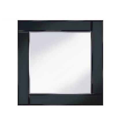 18c757332e1d708a93769269472dabfef3da55acc6eadf92a8ccd9af61111d97.jpg An Image of Bevelled Black 60x60 Square Wall Mirror