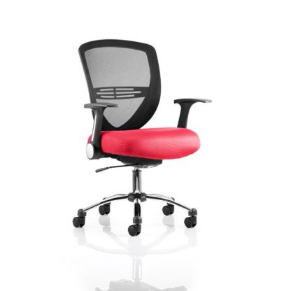An Image of Avram Home Office Chair In Cherry With Castors