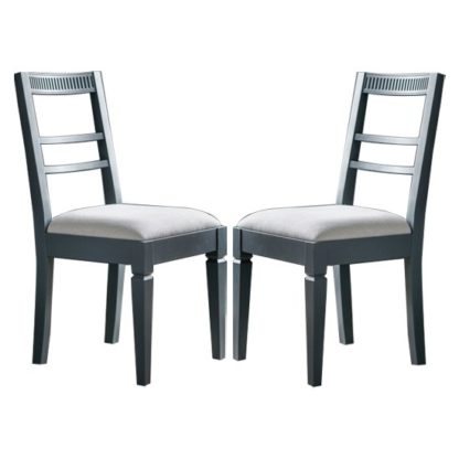 An Image of Bronte Storm Dining Chairs In Pair