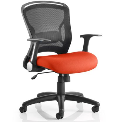 An Image of Mendes Contemporary Office Chair In Pimento With Castors