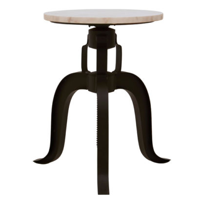 An Image of Sadalbari 3 Legs Bar Stool With White Marble Top