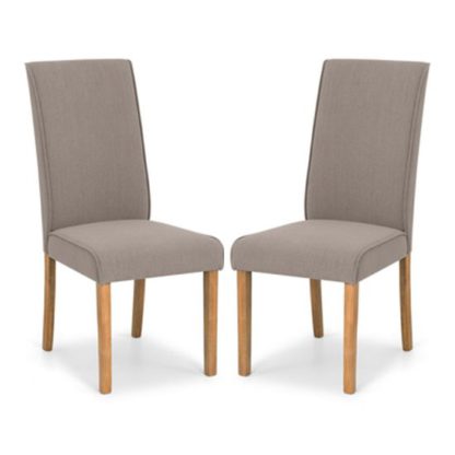 1c30100c4ba49133819f1293dcf96c2517ce5a3b52cf100ef32c18599be6593c.jpg An Image of Seville Taupe Linen Fabric Dining Chair In Pair