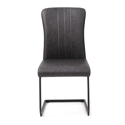 1dd6b4753e4c63b7a959a2595fa936d416106904795a8a0458a1846e01bfebef.jpg An Image of Duplex PU Dining Chair In Antique Grey