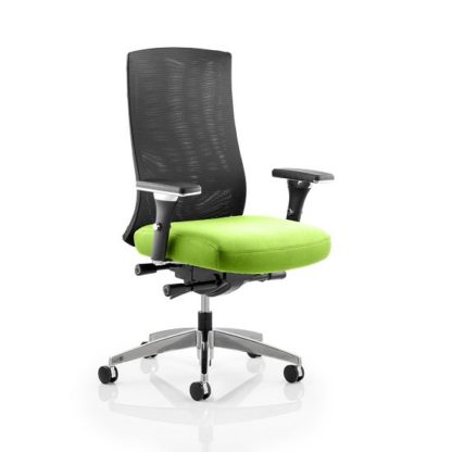 An Image of Scarlet Home Office Chair In Green With Castors