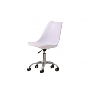 An Image of Larsson Swivel Home Office Chair In White