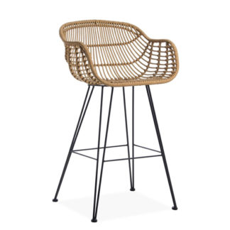 An Image of Rafferty Carver Wooden Bar Stool