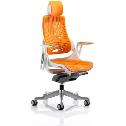 An Image of Zeta Executive Office Chair In Orange Elastomer