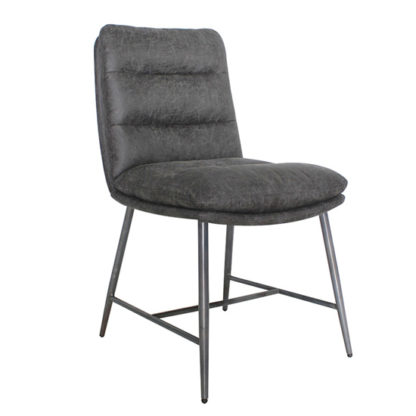 An Image of Romy Fabric Dining Chair In Hickory