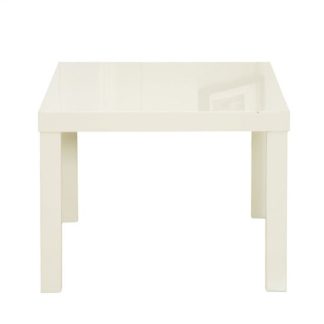 An Image of Curio Cream High Gloss Finish Lamp Table