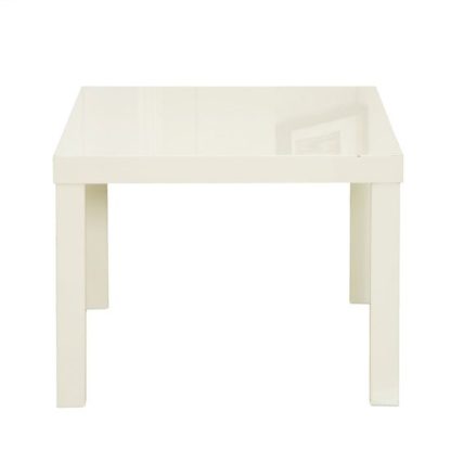 2229fa7c2ed8c220a439040fa1bd27bdcefd87cf623567c70387253ebebd1206.jpg An Image of Curio Cream High Gloss Finish Lamp Table