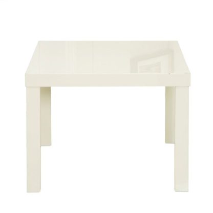 An Image of Curio Cream High Gloss Finish Lamp Table