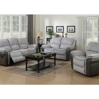 An Image of Lerna Fusion 3 Seater Sofa And 2 Seater Sofa Suite In Grey