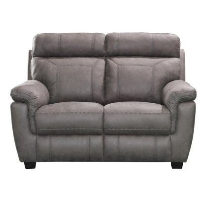 An Image of Colyton Fabric Two Seater Sofa In Grey Finish