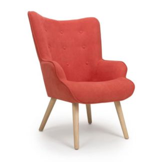 An Image of Corsair Chenille Effect Accent Chair In Brick Orange