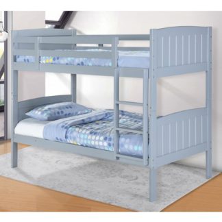 An Image of Hayes Wooden Bunk Bed In Grey