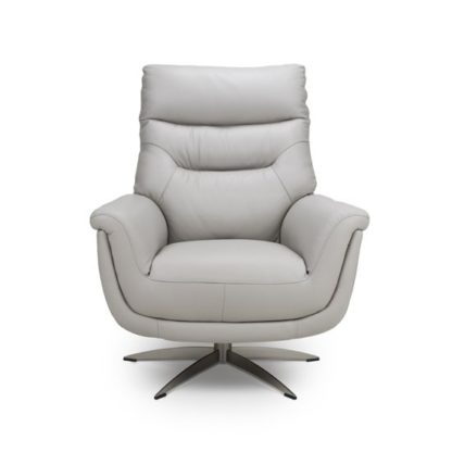 27c3b19dfe4581b64843369594cd50bc00d4e894eb801a8abbe22f24b3406df8.jpg An Image of Linea Faux Leahter Swivel Armchair In Putty