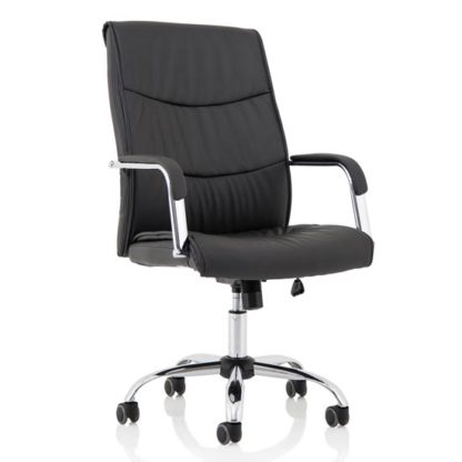 289aee369a4d1504a492fadc0b525b57ecce8763b0843b50da5dbace3d652eb2.jpg An Image of Carter Leather Luxury Office Chair In Black With Arms