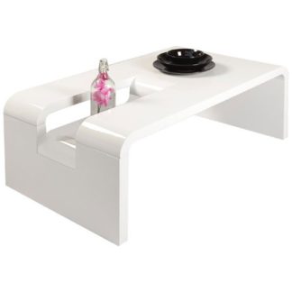 An Image of Jana Rectangular Coffee Table In White High Gloss